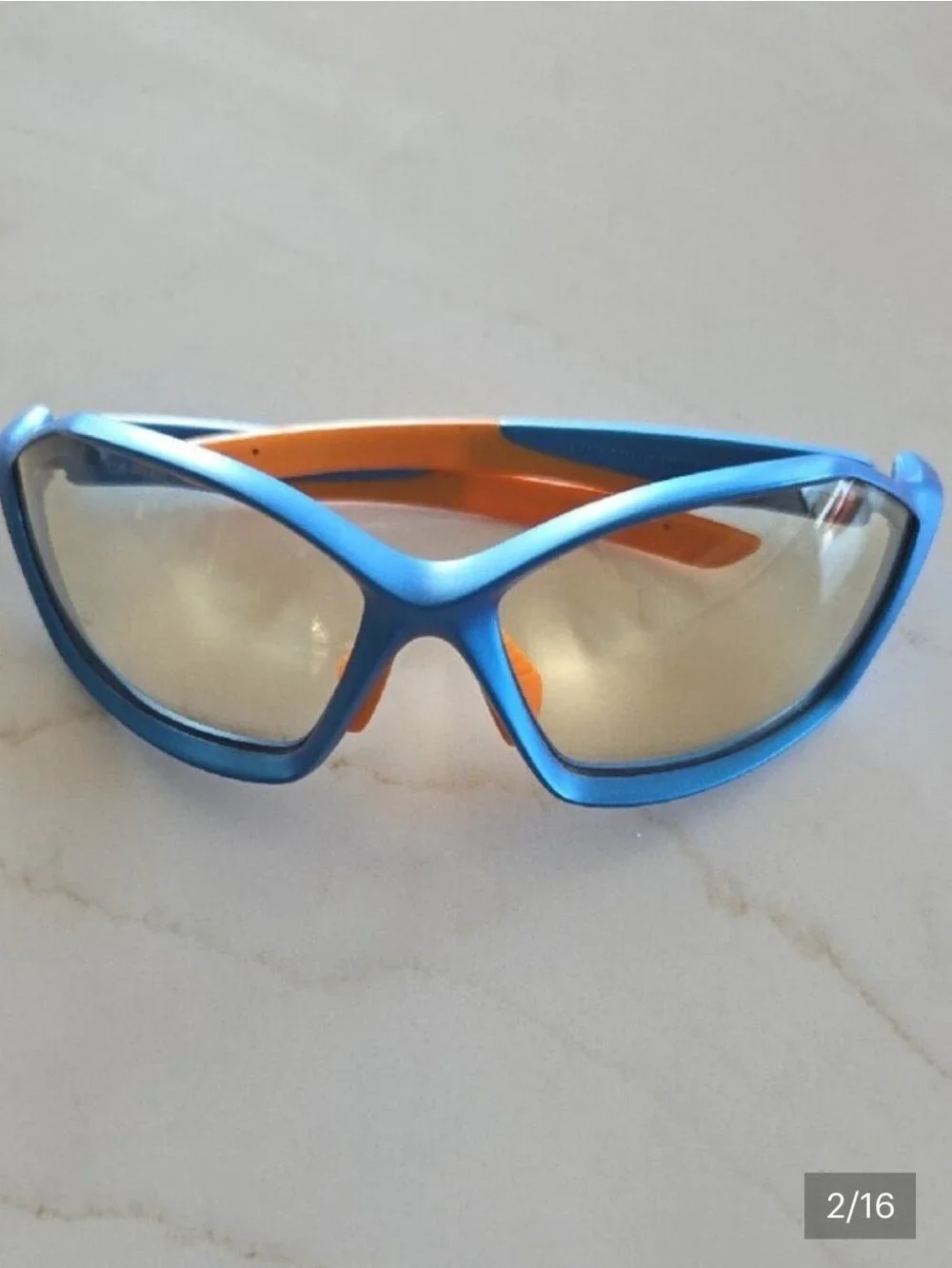 Shimano Blue Orange Sport Sunglasses with Amber Interchangeable Lenses